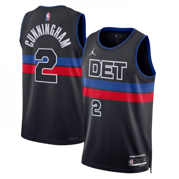 Detroit Pistons Trikot Cade Cunningham 2 Jordan 2022-23 Statement Edition Schwarz Swingman - Herren Detroit Pistons Trikot Cade Cunningham 2 Jordan 2022-23 Statement Edition Schwarz Swingman - Herren